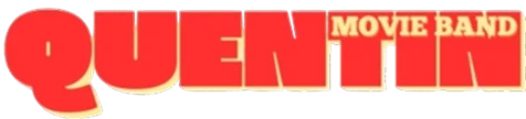 red text logo of brand Quentin Movie Band
